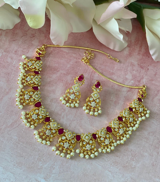 Statement CZ Necklace set