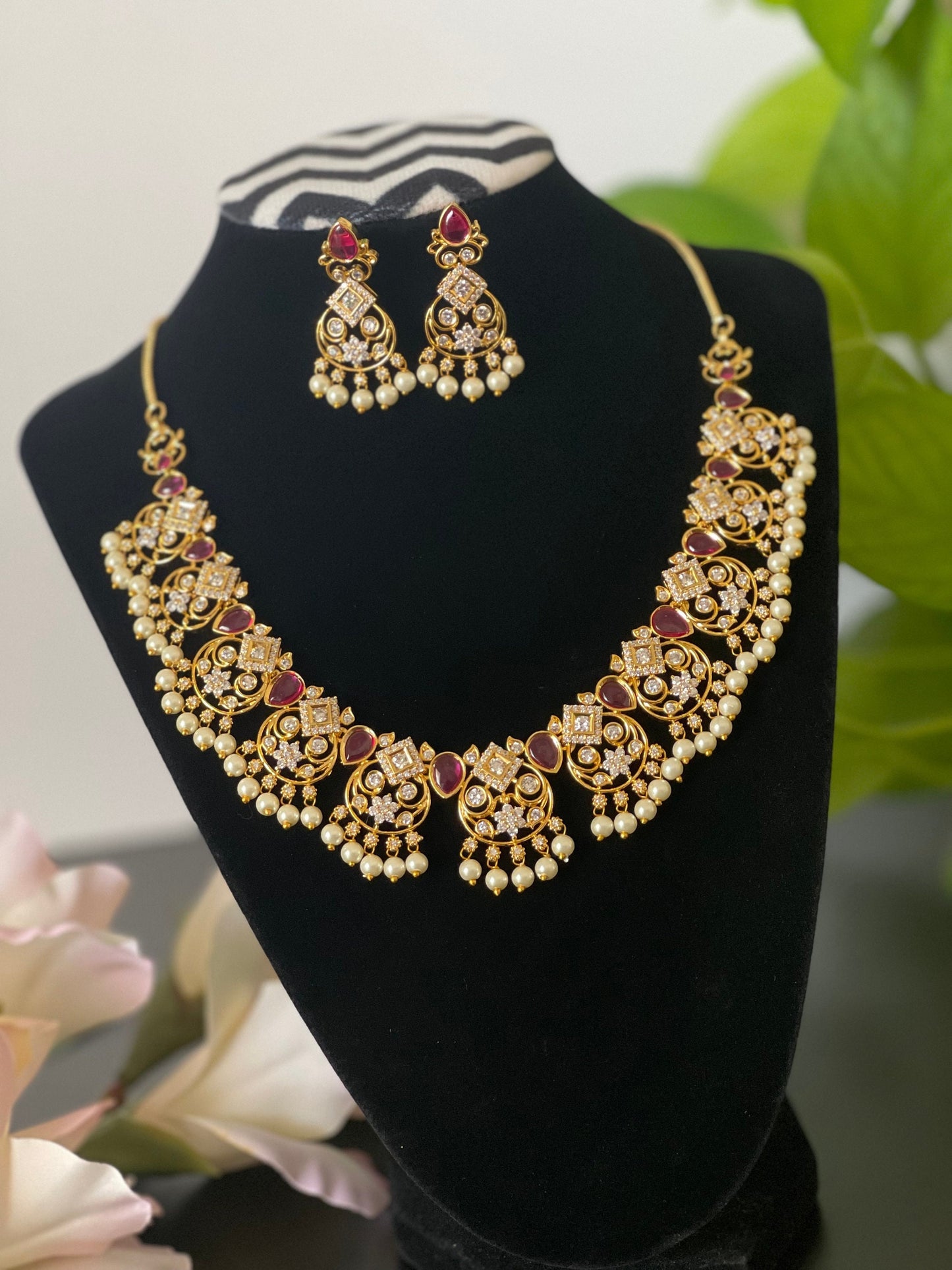 Statement CZ Necklace set