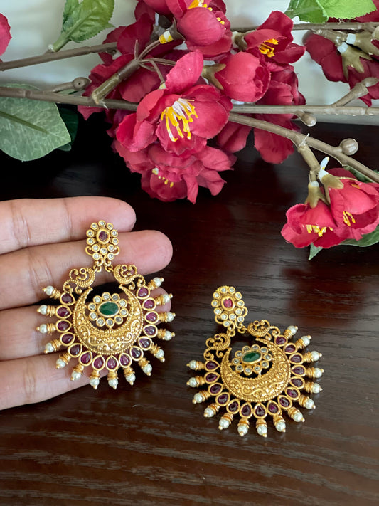 Peacock Chandbali Earrings