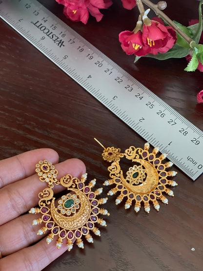 Peacock Chandbali Earrings