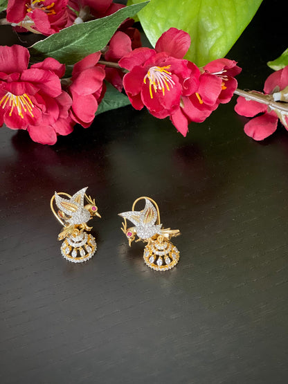 CZ Bird Earrings