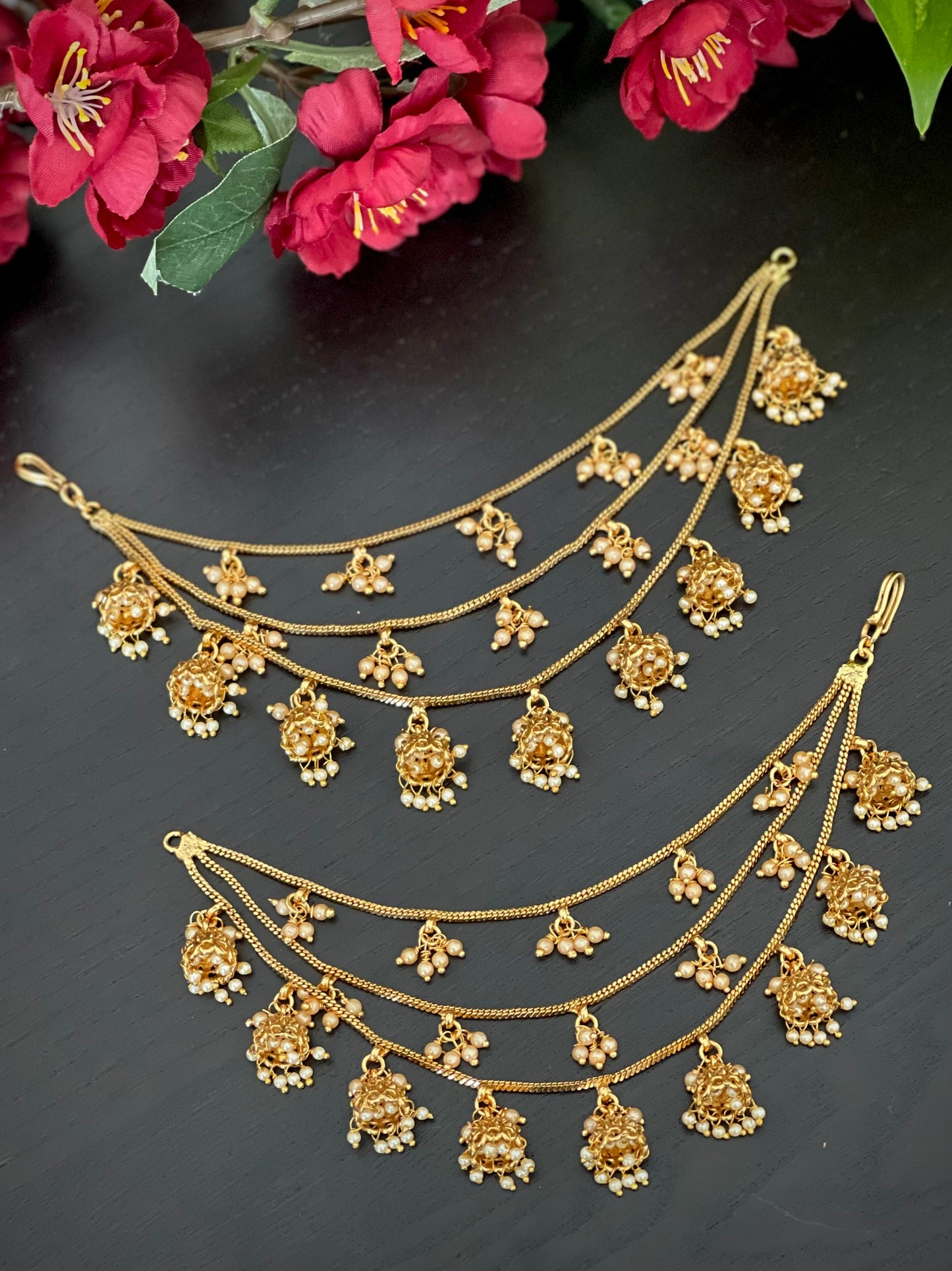 Antique Jhumka earchains