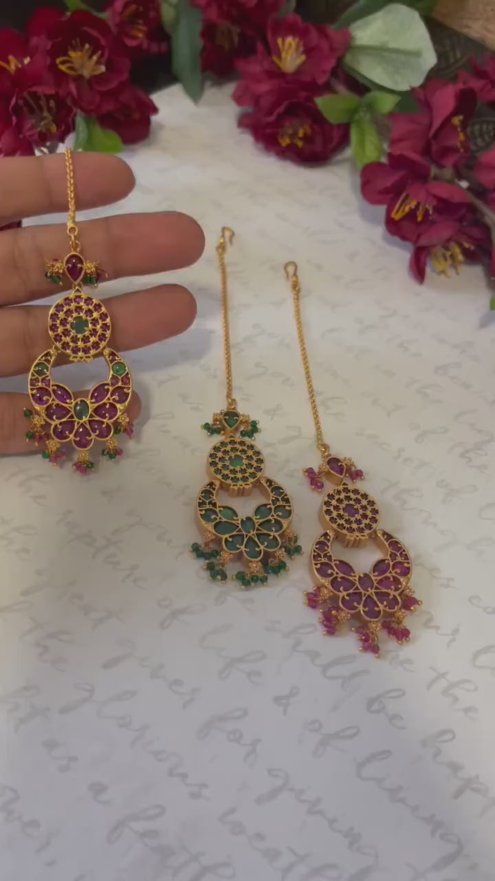 Simple Tikka / Maangtikka / temple jewelry/ Chutti/ South Indian jewelry/ jewelry /  Antique tikka / Gold  tikka